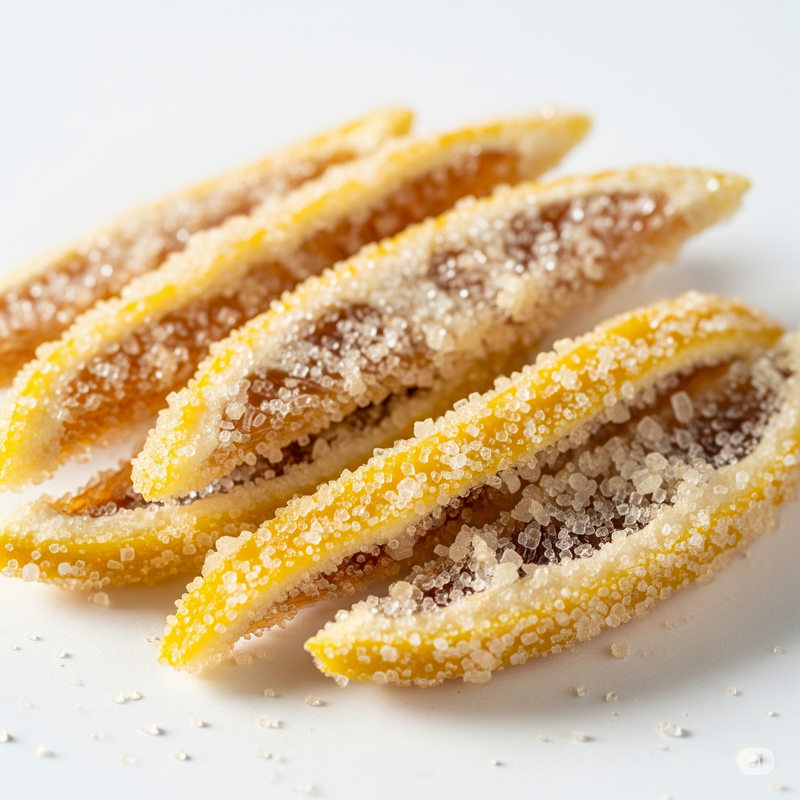 Tiras de limão cristalizado