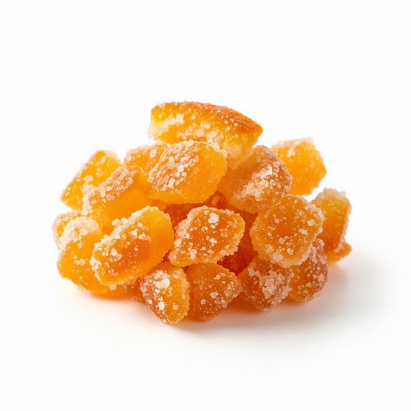 Casca de laranja cristalizada