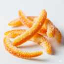 Tiras de laranja cristalizada