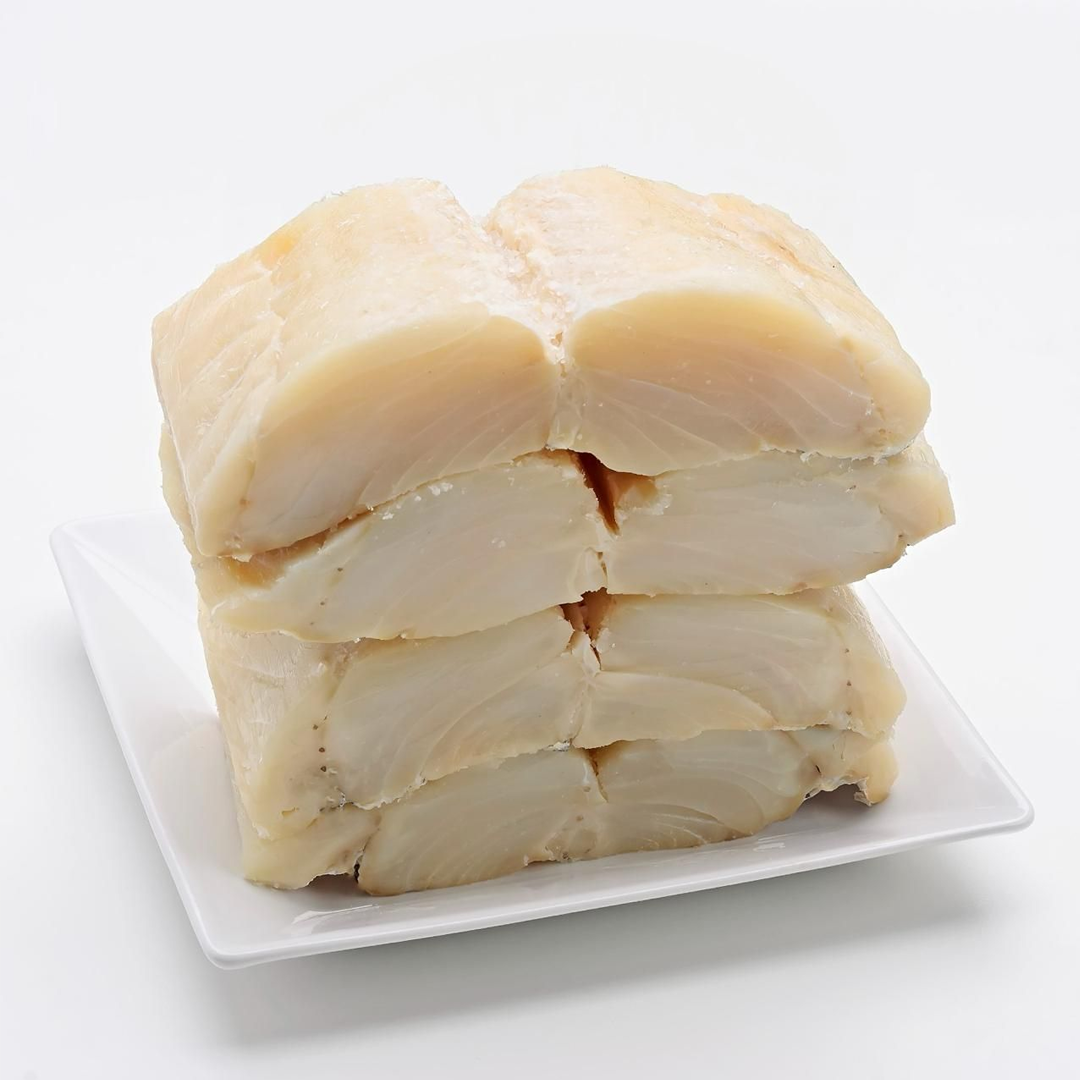 Lombo de bacalhau calibre 4/7 sem pele e sem espinhaço